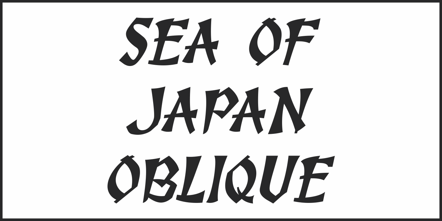 Sea of Japan JNL Oblique Font preview